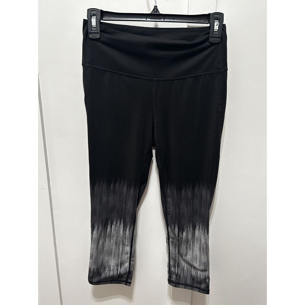 Athleta Leggings Cropped Ombré Womens Size Small Goth Gym Grunge Yoga Walk‎ Run